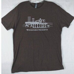 Woodford Reserve Tshirt Men's Large Brown Distillery Bourbon Whiskey Kentucky